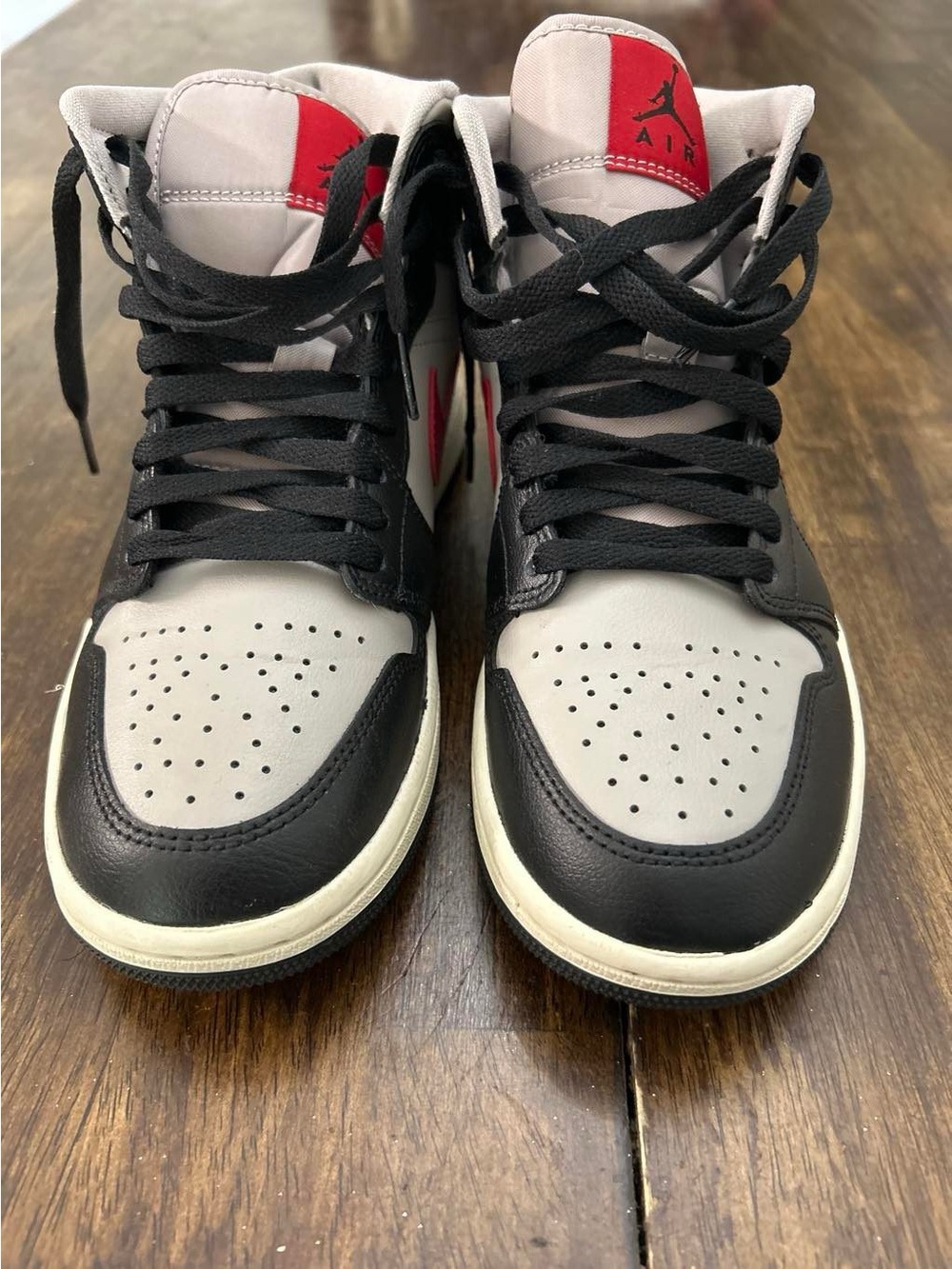 Jordan Men’s High-Top Sneakers - Black/Gray/Red